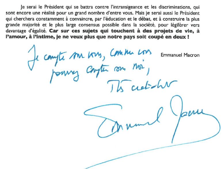 Ecriture Emmanuel Macron
